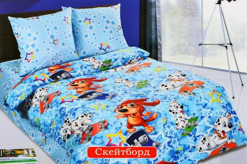Детское постельное белье поплин серия Скейтборд Валетекс Детское постельное белье поплин серия Скейтборд Валетекс