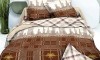Постельное белье ткань макосатин бело-коричневая композиция Постельное белье ткань макосатин бело-коричневая композиция